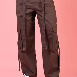 LIMEROAD Men Mid-Rise Loose Fit Cargos-picture-21