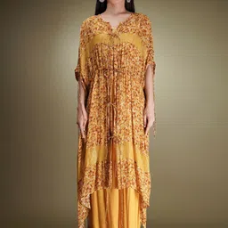 Breathe by Aakanksha Singh Floral Printed Silk Georgette Tunic With Palazzo-picture-17