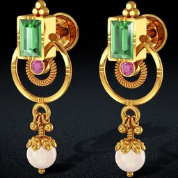 Joyalukkas Women 22Kt Gold Drop Earring - 4.09 g-picture-18
