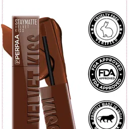 PERPAA Set Of 2 Stay Matte Velvet Kiss Long Lasting Lipstick - 3.5 ml Each Shade -01 - 07 image 5