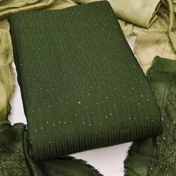 BlissFlair Embellished Unstitched Dress Material image 3