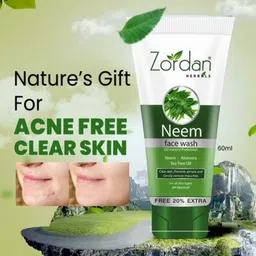ZORDAN Set Of 4 Herbals Neem Face Wash - 60 ml Each image 4