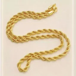 Basukiya Unisex Brass Golden Alloy Chain image 3
