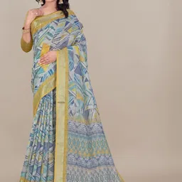 PAYAL CREATION Printed Pure Georgette Banarasi Saree image 5