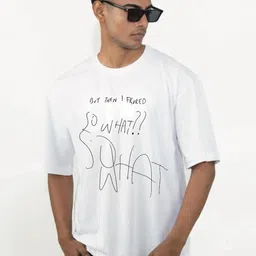 TheBTclub Unisex Oversized Typography Printed Drop-Shoulder Sleeves Pure Cotton T-Shirt-picture-27