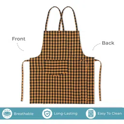 Kuber Industries Mota Check Design Cotton Apron With Front Pocket image 5
