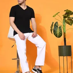 LINARIA Men Classic Low-Rise Relaxed Fit Stretchable Jeans image 2