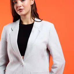 Kotty Notched Lapel Collar Long Sleeves Overcoat image 2