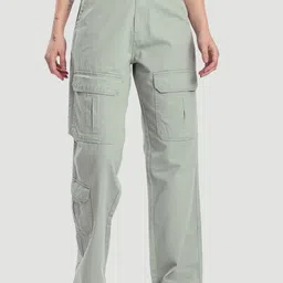 IVOC Women Straight Fit High-Rise Cargos Trousers-picture-23