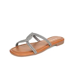 LOUIS STITCH Women Embellished Slip-On Open Toe Flats image 4