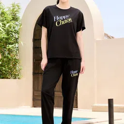 ETC X beebelle Printed Cotton Top & Track Pants Co-Ord Set-image-49