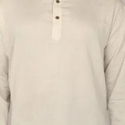 Sanaatani Cotton Thread Work Mandarin Collar Kurta image 2