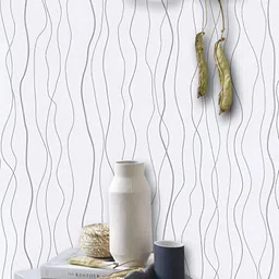 SEKHMET White & Grey Printed Self-Adhesive Wall Stickers image 2