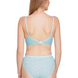 Liigne Women Pack Of 3 Printed Padded Bra Pure Cotton Lingerie Set image 4