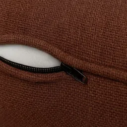 INDHOME LIFE Brown Set of 3 Square Cushion Covers image 2