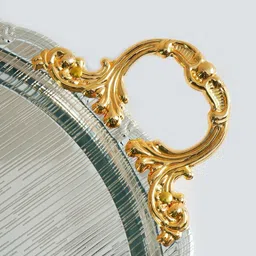 MARKET99 Textured Oval Decorative Tray Desk Organisers image 5