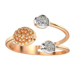 VALANOVA Women 18K Rose Gold Plated Lab Grown Diamond Ring 1.30 gms-picture-48