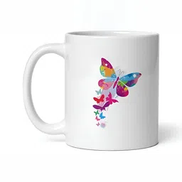 Mr UVD White & Pink Graphic Printed Ceramic Matte Mug 350 ml-picture-11