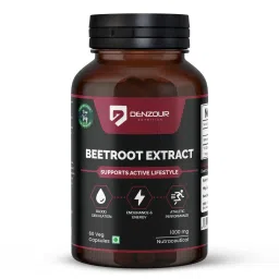 DENZOUR NUTRITION Beetroot Extract Capsules (1000 mg) | Support Blood Circulation, strength & energy - 60 Vegetarian Capsules-image-9