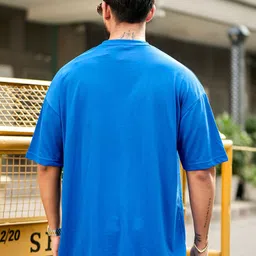 AUSK Graphic Printed Round Neck Drop-Shoulder Sleeves Oversized Cotton T-shirt image 2