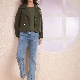 Crimsoune Club Notched Lapel Collar Pea Coat image 5