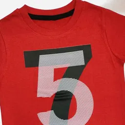 BILLYBALL Unisex Kids Printed Round Neck Pure Cotton T-Shirt With Shorts image 3