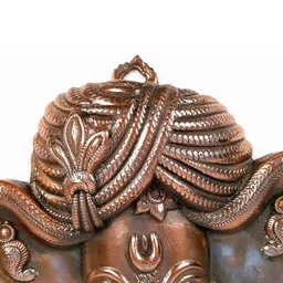 apka mart Metal Bronze Ganesha Wall Hanging image 2