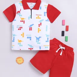 LITTLE NINJA Boys Printed T-shirt with Shorts-picture-38