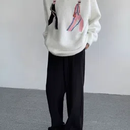 StyleCast Men Self Design Oversized Sweatshirt image 5