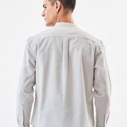 Snitch Men Solid Band Collar Casual Shirt image 2