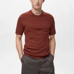 MANGO MAN Fine Knit Round Neck T-shirt-picture-54