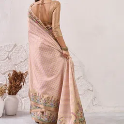 SHOPLANCE Floral Silk Blend Tussar Saree image 3