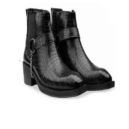 Bxxy Men Textured Height Increasing Elevator Block Heel Chelsea Boots image 2