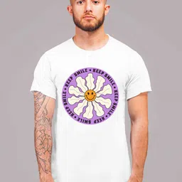 Raregems Floral Printed Round Neck Pure Cotton T-shirt-picture-53