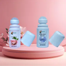 Elecsera Set Of 2 Rose & Lavender Long Lasting Underarm Roll On - 50 ml Each-image-2