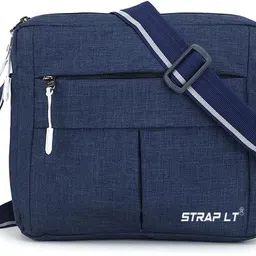 Blue Men & Women Messenger Bag Sling Bag Stylish Travel Office Business Bag-image-1