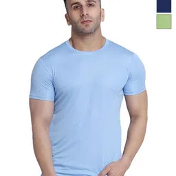 TQH Pack Of 3 Round Neck Dry Fit Slim Fit T-shirts-image-71