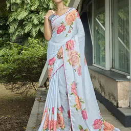 TASRIKA Floral Satin Saree-picture-13