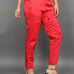 BABRU Women Slim Fit Easy Wash Pleated Trousers image 3