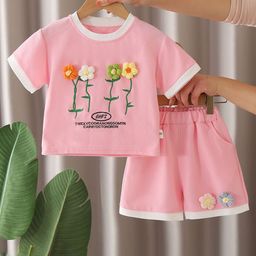 StyleCast x Revolte Girls Printed Round Neck Short Sleeves T-shirt With Shorts-image-67