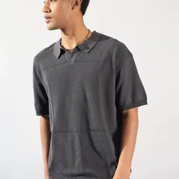 DENNISON Oversized Polo Collar Knitted T-Shirt-picture-27