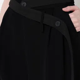 SHOWOFFFF Women Tailored High-Rise Easy Wash Pleated Trousers image 5