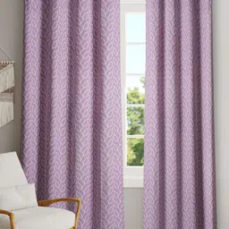 BLANC9 Lavender & White 2 Pieces Floral Printed Door Curtain-picture-11