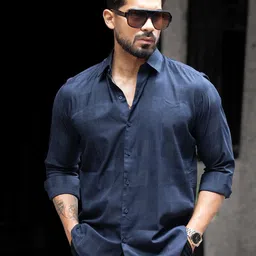 Urban Scissors Checked Spread Collar Comfort Long Sleeves Cotton Shirt-picture-35