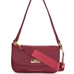 United Colors of Benetton Textured PU Sling Bag image 5