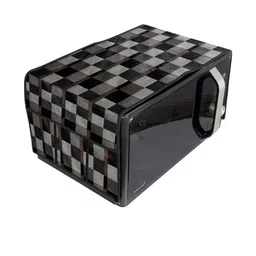 the furnishing tree Waterproof & Dustproof PVC Microwave Oven Top Cover with 6 Utility Pockets Chek-picture-36