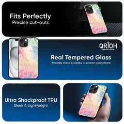 QRIOH Floral Printed Apple iPhone 16e Back Case Mobile Accessories image 5
