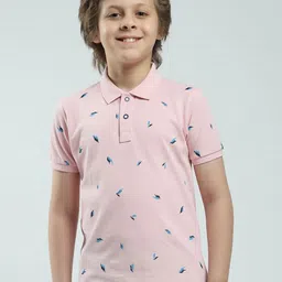 Monte Carlo Boys Printed Polo Collar Pure Cotton T-shirt-picture-16