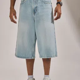 Espanshe Men Cotton Melusine Loose Denim Shorts-picture-39