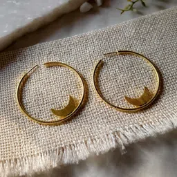 Canoopi Crescent Shaped Hoop Earrings-picture-36